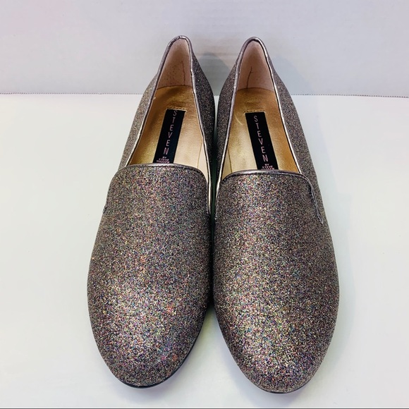 Steven by Steve Madden Gray Glitter Loafer Flat - Picture 4 of 7
